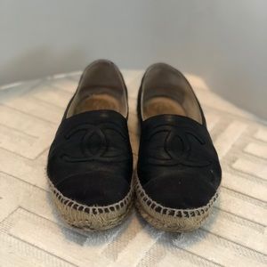 Chanel leather espadrilles